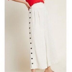 Anthropologie striped button wide pants size 4